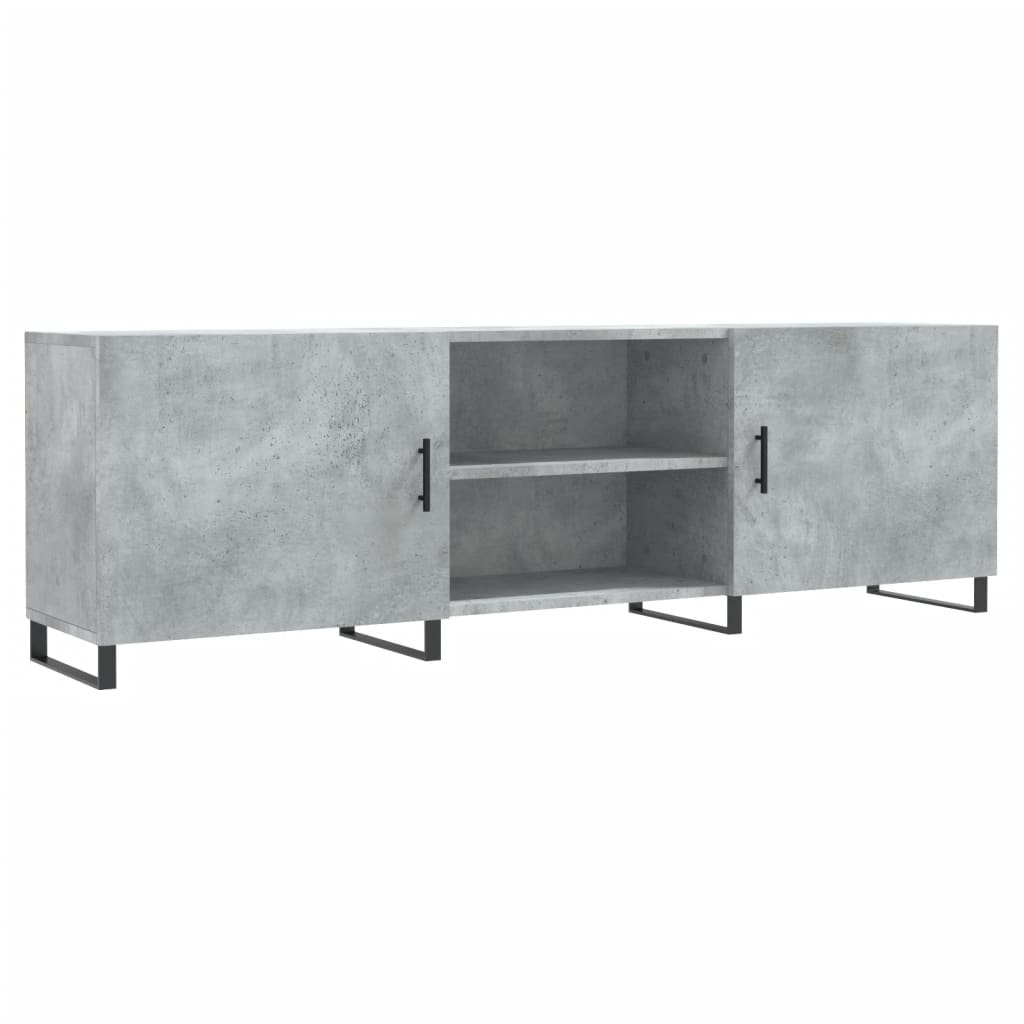 Tv-Meubel 150X30X50 Cm Bewerkt Hout Betongrijs