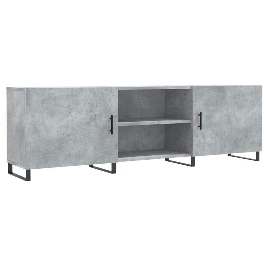Tv-Meubel 150X30X50 Cm Bewerkt Hout Betongrijs
