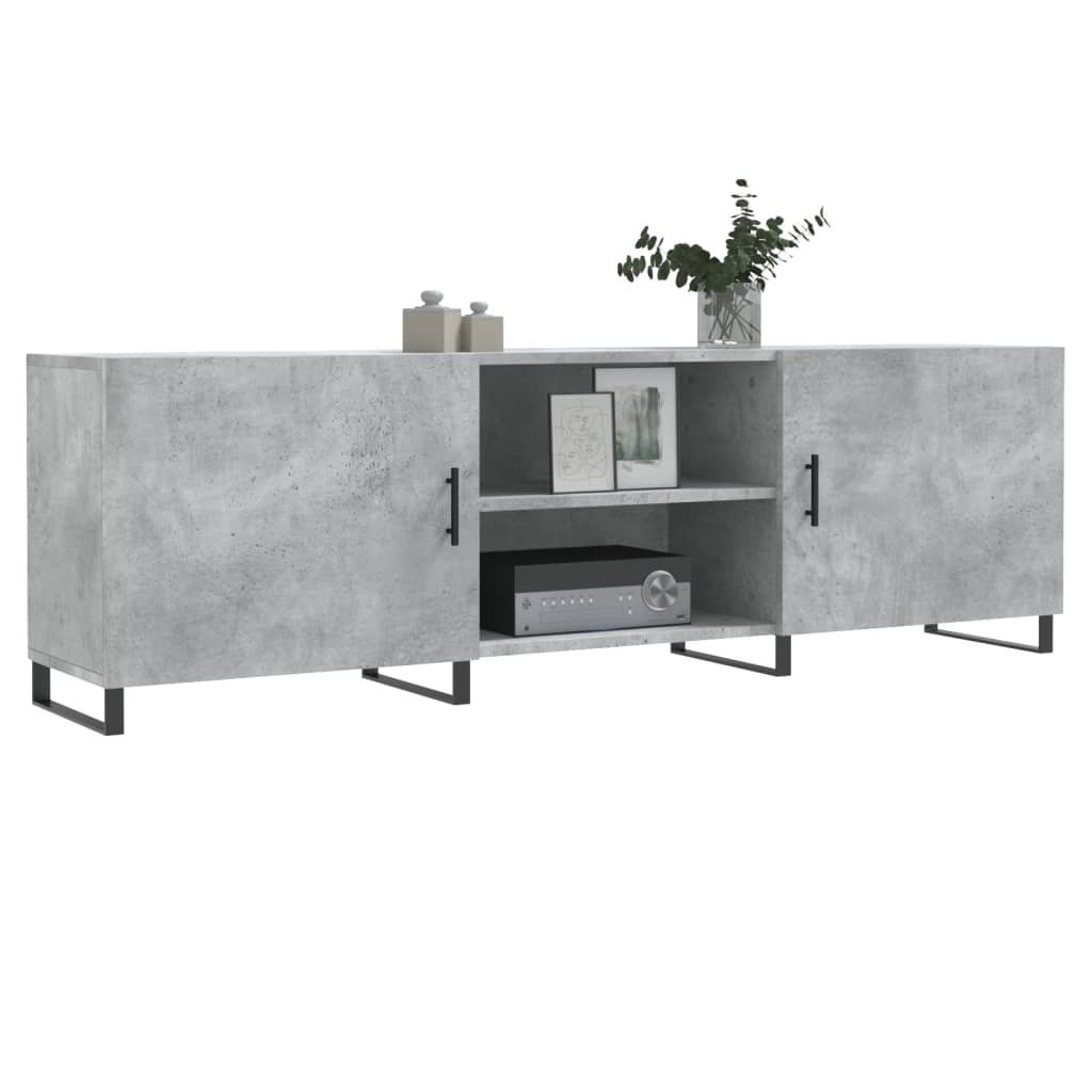Tv-Meubel 150X30X50 Cm Bewerkt Hout Betongrijs