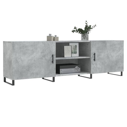 Tv-Meubel 150X30X50 Cm Bewerkt Hout Betongrijs