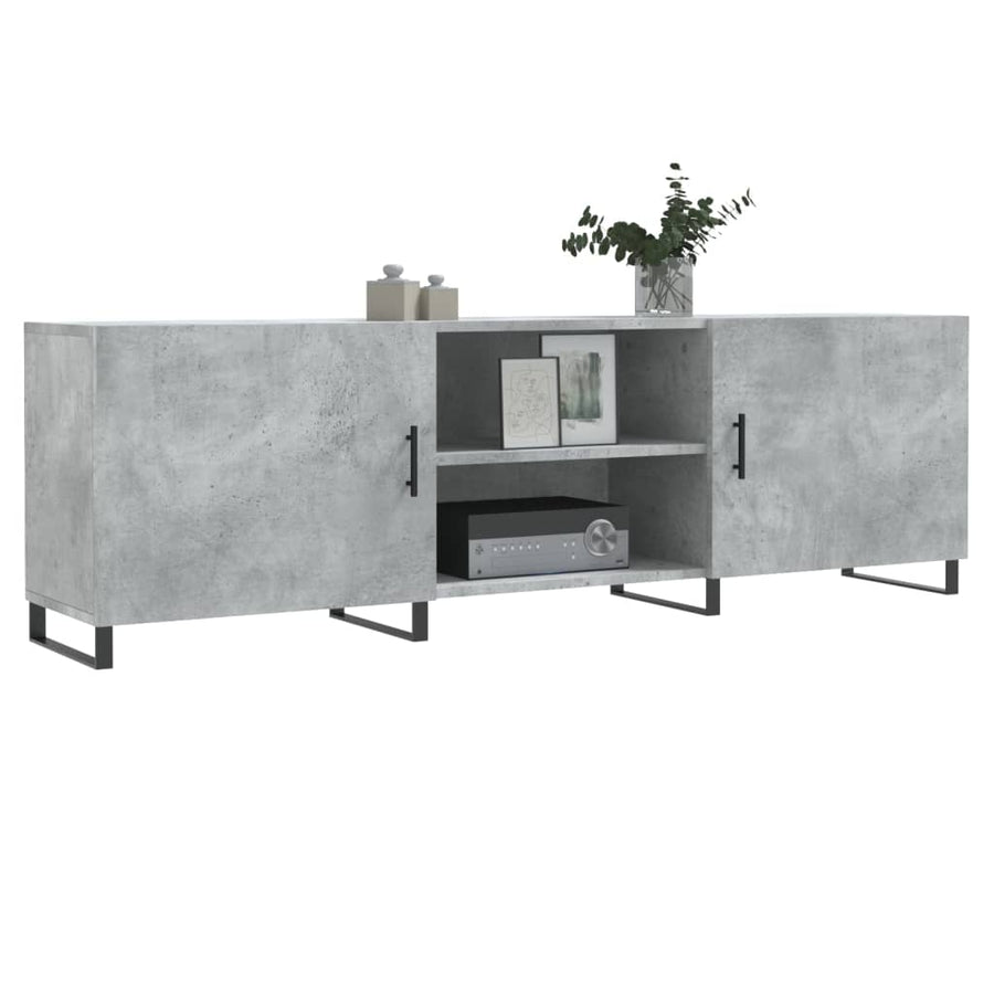 Tv-Meubel 150X30X50 Cm Bewerkt Hout Betongrijs