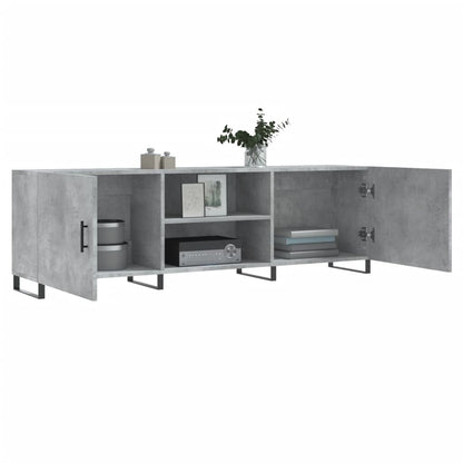 Tv-Meubel 150X30X50 Cm Bewerkt Hout Betongrijs