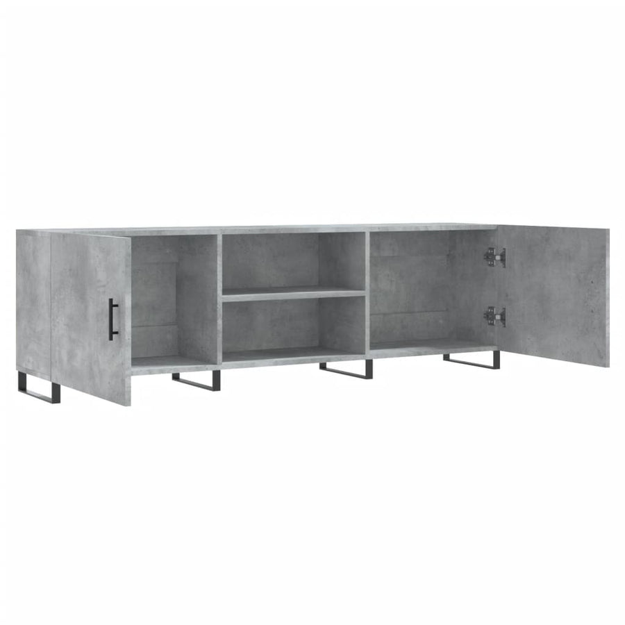 Tv-Meubel 150X30X50 Cm Bewerkt Hout Betongrijs