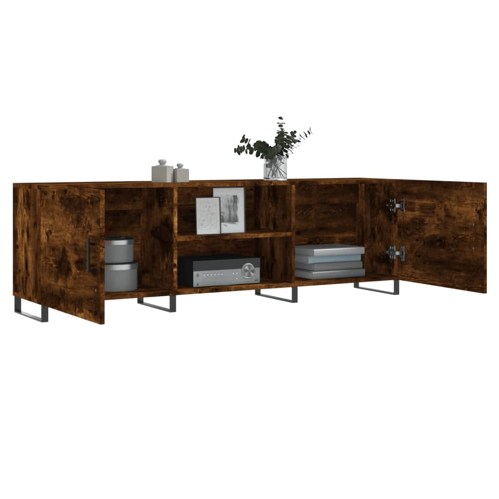Tv-Meubel 150X30X50 Cm Bewerkt Hout Kleurig Gerookt eiken