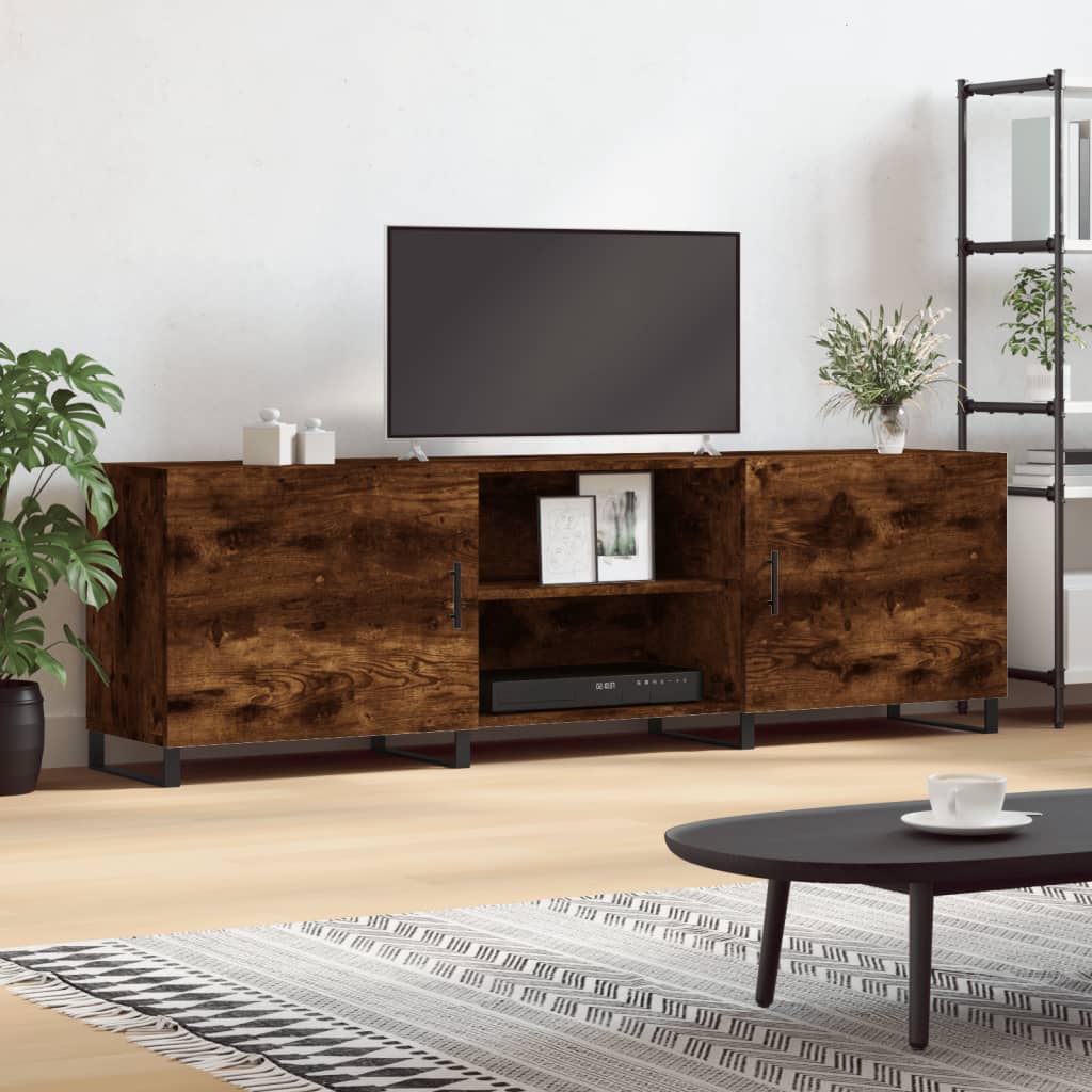 Tv-Meubel 150X30X50 Cm Bewerkt Hout Kleurig Gerookt eiken