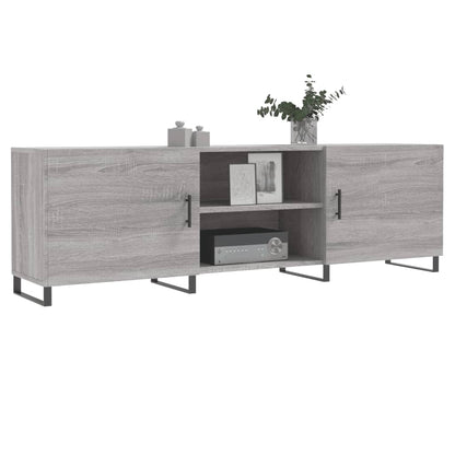 Tv-Meubel 150X30X50 Cm Bewerkt Hout Eikenkleurig Grijs sonoma