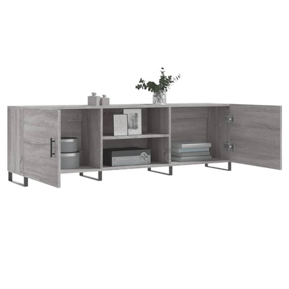 Tv-Meubel 150X30X50 Cm Bewerkt Hout Eikenkleurig Grijs sonoma