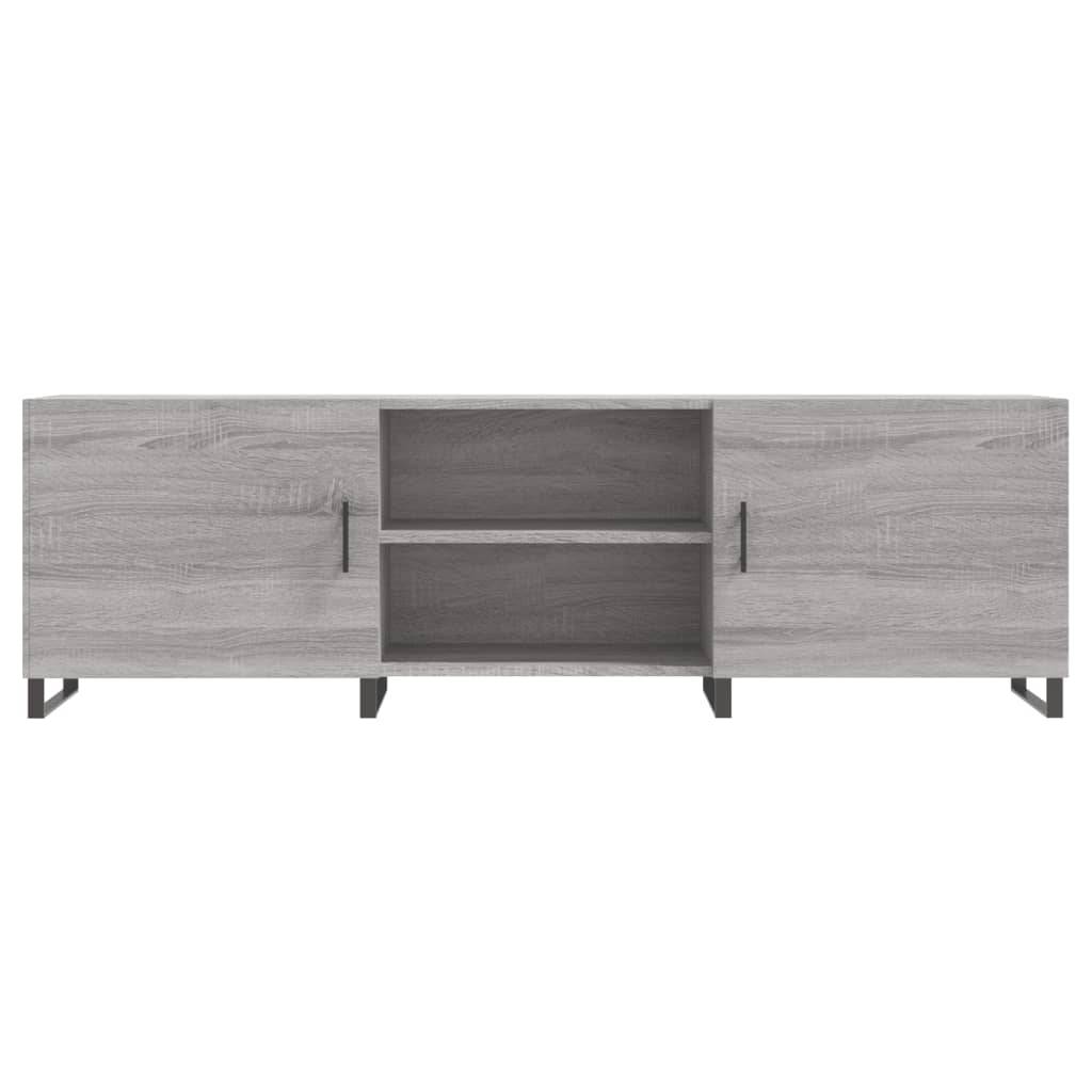 Tv-Meubel 150X30X50 Cm Bewerkt Hout Eikenkleurig Grijs sonoma