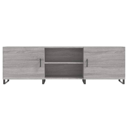 Tv-Meubel 150X30X50 Cm Bewerkt Hout Eikenkleurig Grijs sonoma