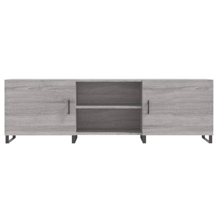 Tv-Meubel 150X30X50 Cm Bewerkt Hout Eikenkleurig Grijs sonoma
