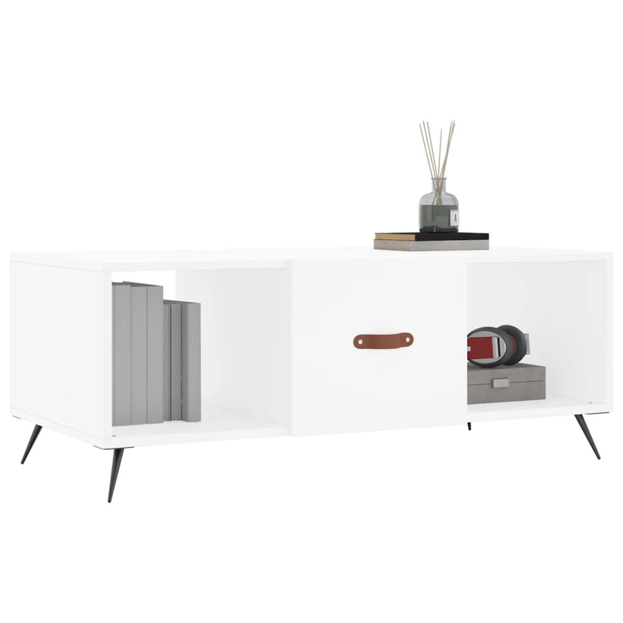 Salontafel 02X50X40 Cm Bewerkt Hout Wit