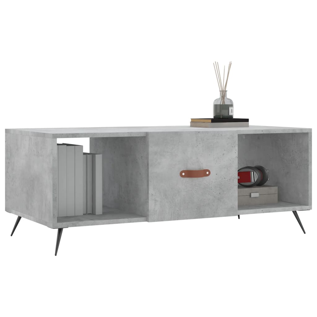 Salontafel 02X50X40 Cm Bewerkt Hout Betongrijs