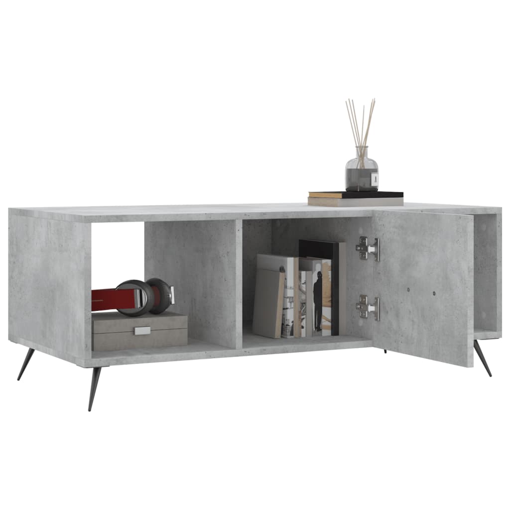 Salontafel 02X50X40 Cm Bewerkt Hout Betongrijs