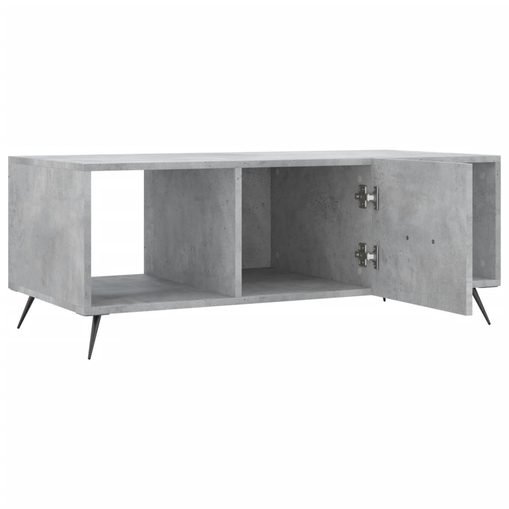 Salontafel 02X50X40 Cm Bewerkt Hout Betongrijs