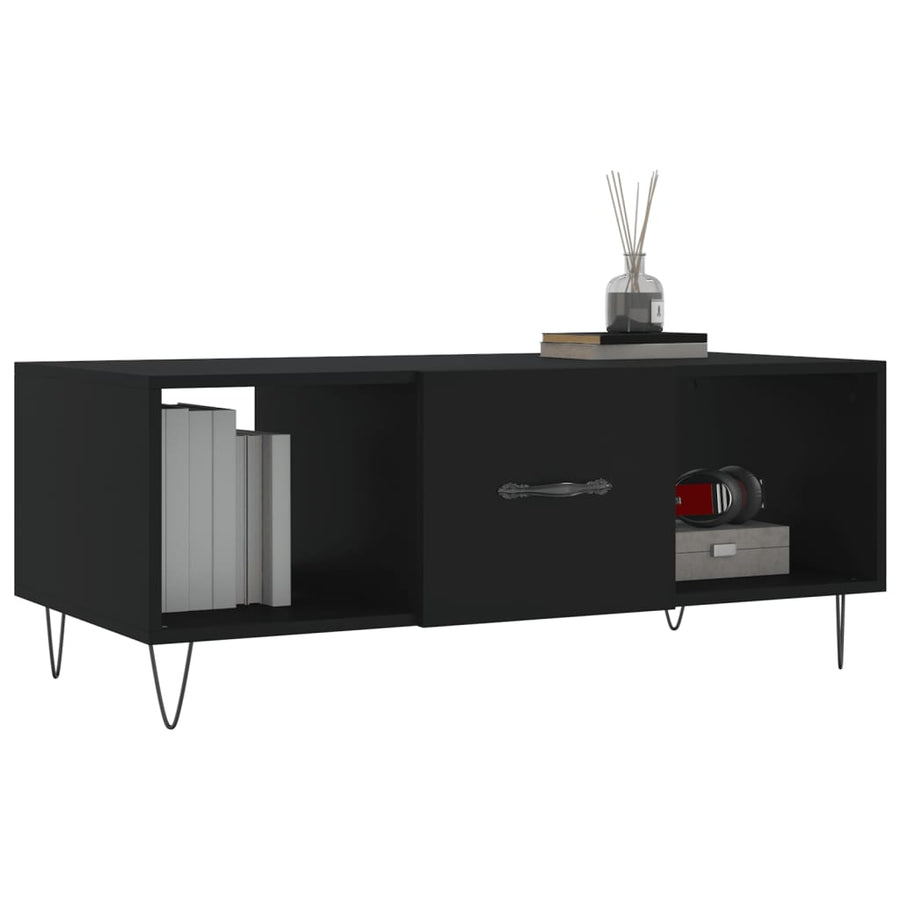 Salontafel 02X50X40 Cm Bewerkt Hout Zwart