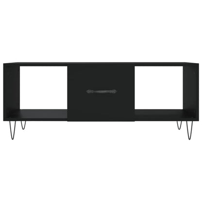 Salontafel 02X50X40 Cm Bewerkt Hout Zwart