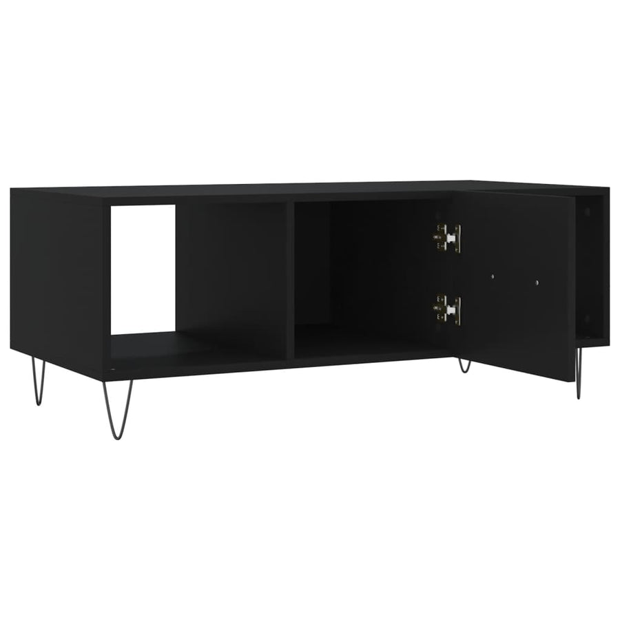 Salontafel 02X50X40 Cm Bewerkt Hout Zwart