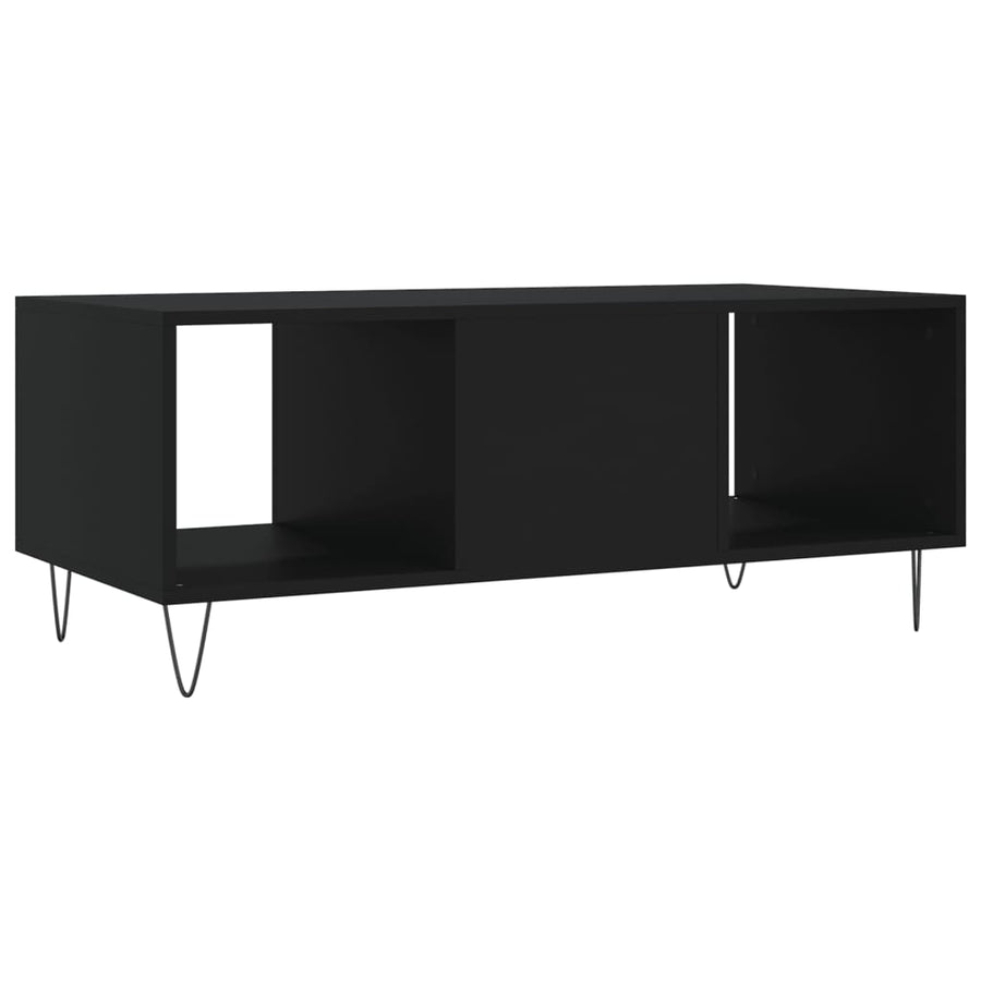 Salontafel 02X50X40 Cm Bewerkt Hout Zwart