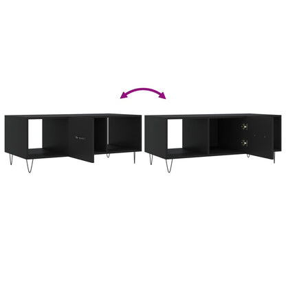 Salontafel 02X50X40 Cm Bewerkt Hout Zwart