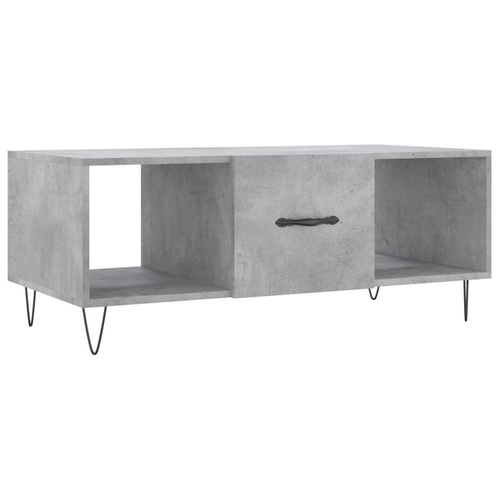 Salontafel 02X50X40 Cm Bewerkt Hout Betongrijs