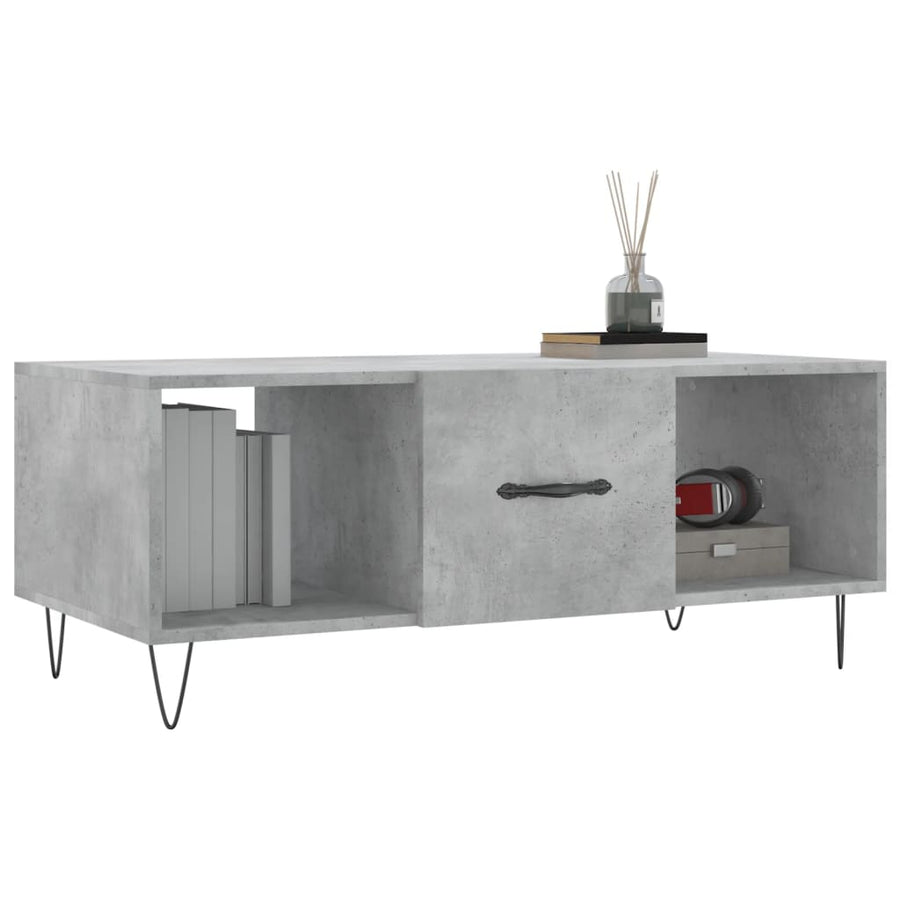 Salontafel 02X50X40 Cm Bewerkt Hout Betongrijs