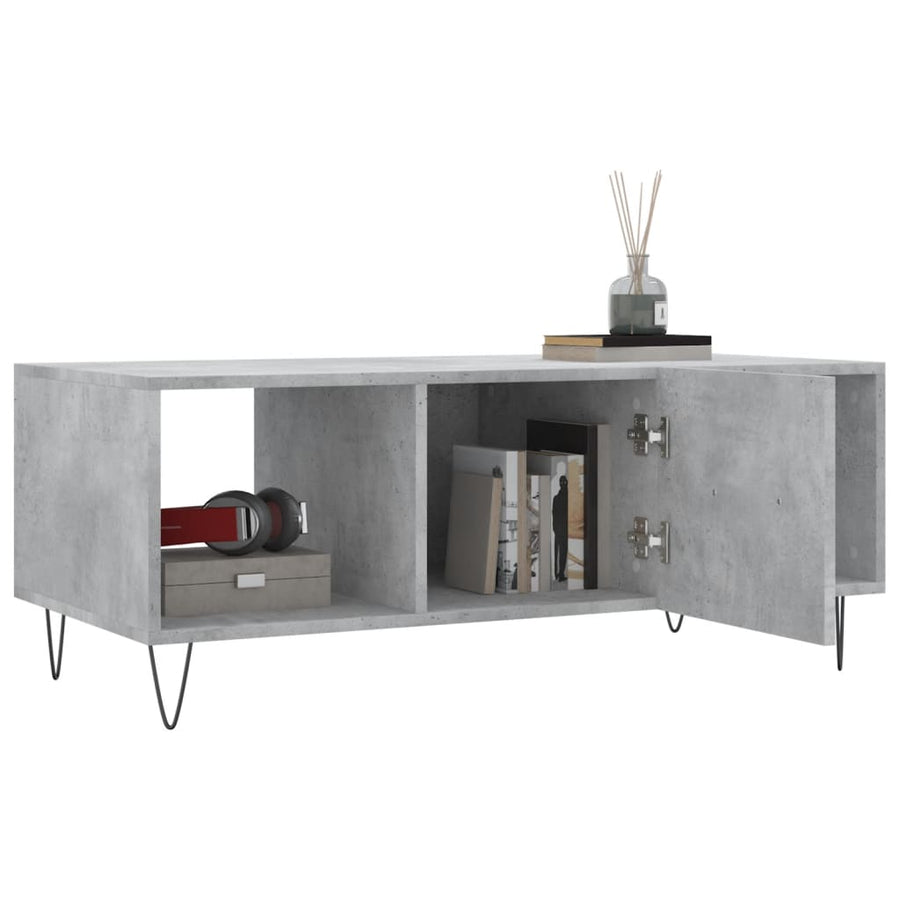 Salontafel 02X50X40 Cm Bewerkt Hout Betongrijs
