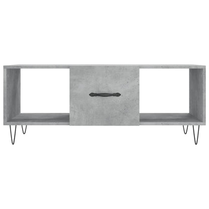 Salontafel 02X50X40 Cm Bewerkt Hout Betongrijs