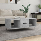 Coffee table 102x50x40 cm treated wood concrete grey