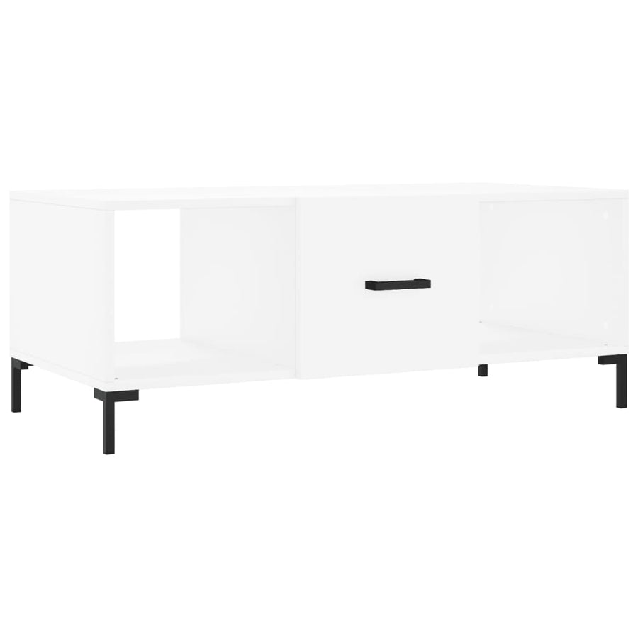 Salontafel 02X50X40 Cm Bewerkt Hout Wit