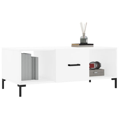 Salontafel 02X50X40 Cm Bewerkt Hout Wit