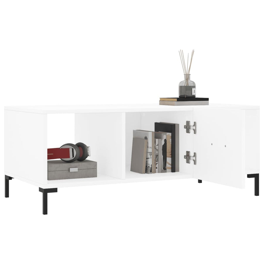 Salontafel 02X50X40 Cm Bewerkt Hout Wit