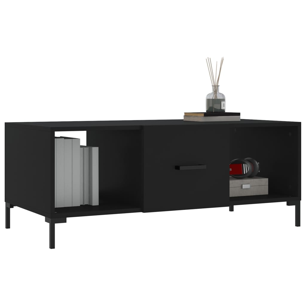 Salontafel 02X50X40 Cm Bewerkt Hout Zwart