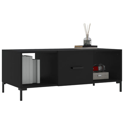 Salontafel 02X50X40 Cm Bewerkt Hout Zwart