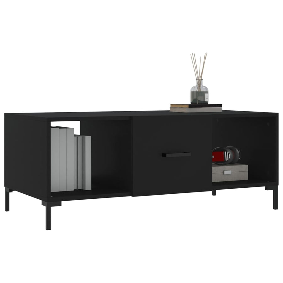 Salontafel 02X50X40 Cm Bewerkt Hout Zwart