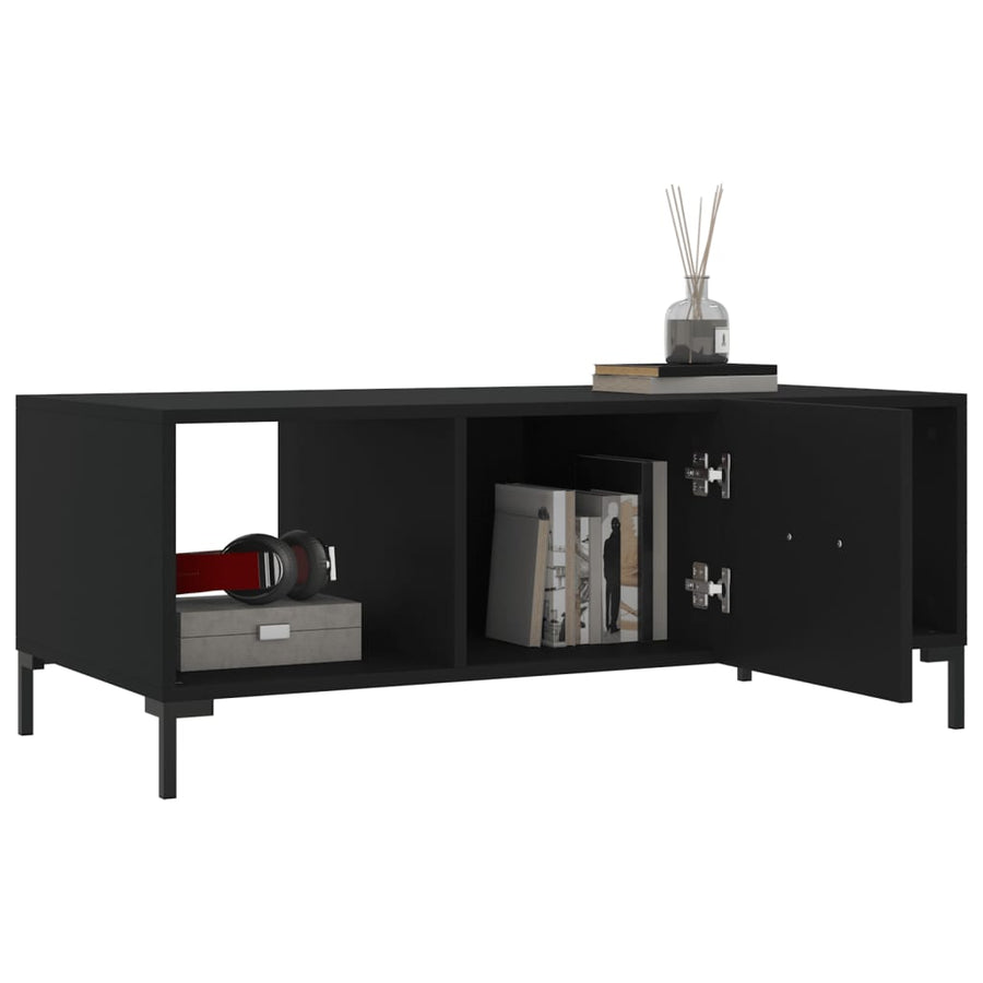 Salontafel 02X50X40 Cm Bewerkt Hout Zwart