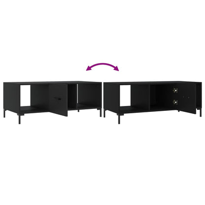 Salontafel 02X50X40 Cm Bewerkt Hout Zwart
