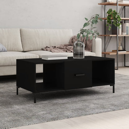 Salontafel 02X50X40 Cm Bewerkt Hout Zwart