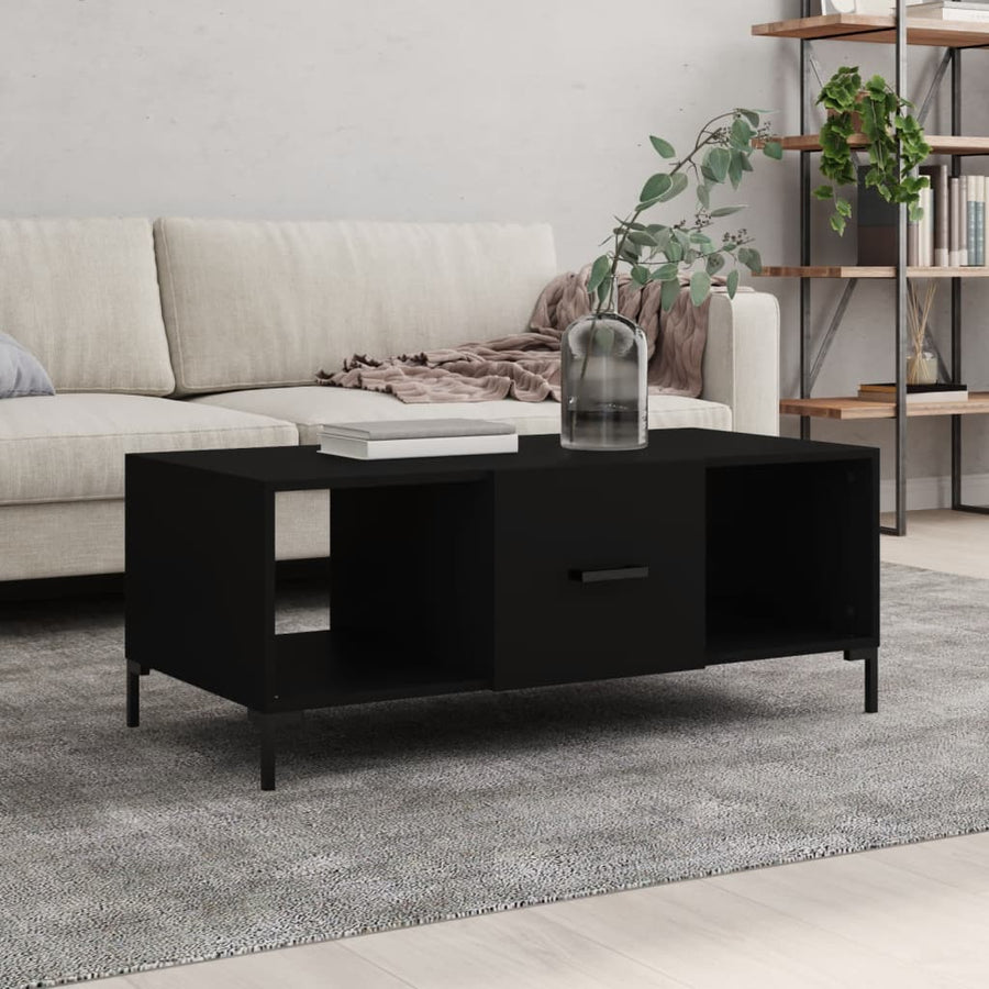 Salontafel 02X50X40 Cm Bewerkt Hout Zwart