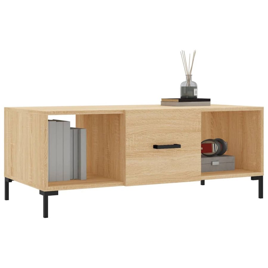 Salontafel 02X50X40 Cm Bewerkt Hout Kleurig Sonoma eiken