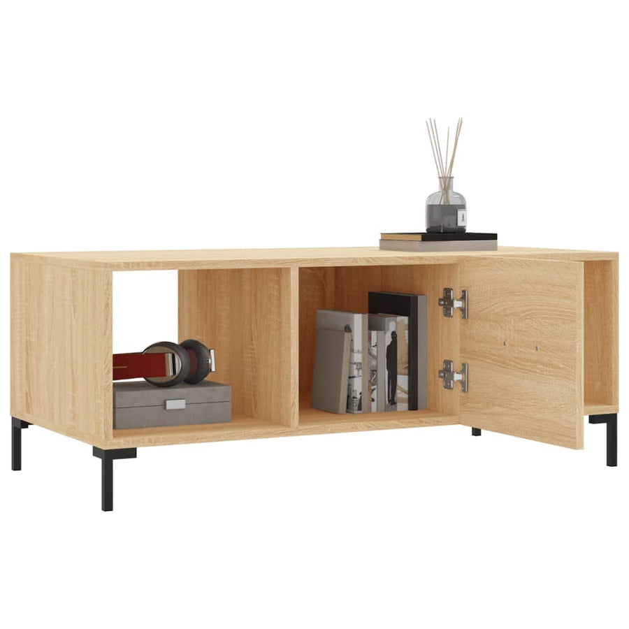 Salontafel 02X50X40 Cm Bewerkt Hout Kleurig Sonoma eiken