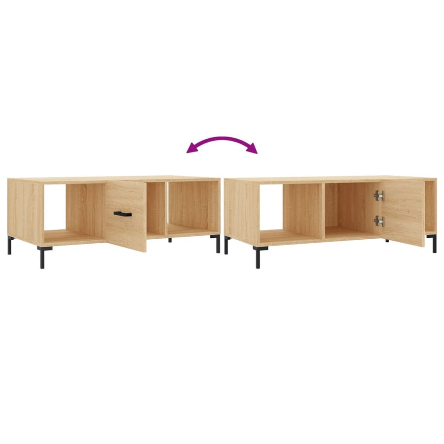 Salontafel 02X50X40 Cm Bewerkt Hout Kleurig Sonoma eiken