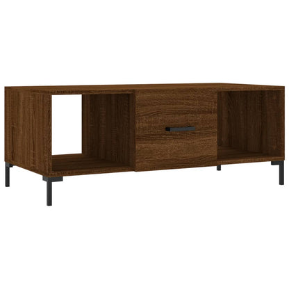 Salontafel 102x50x40 cm bewerkt hout bruin eikenkleur