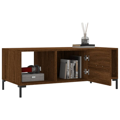 Salontafel 102x50x40 cm bewerkt hout bruin eikenkleur