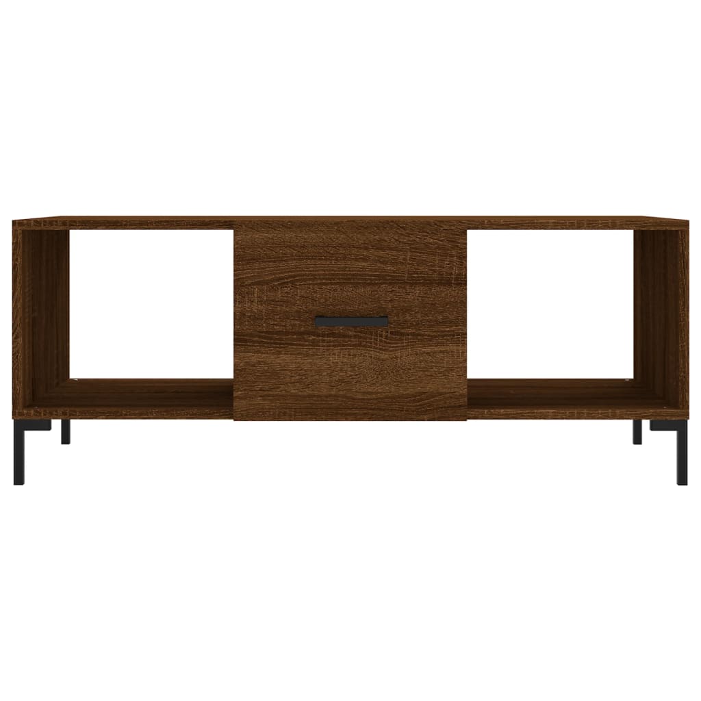 Salontafel 102x50x40 cm bewerkt hout bruin eikenkleur