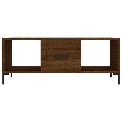 Salontafel 102x50x40 cm bewerkt hout bruin eikenkleur