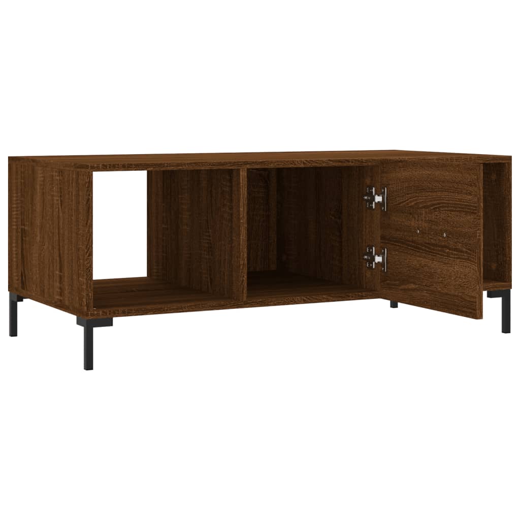 Salontafel 102x50x40 cm bewerkt hout bruin eikenkleur