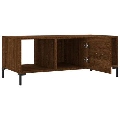 Salontafel 102x50x40 cm bewerkt hout bruin eikenkleur