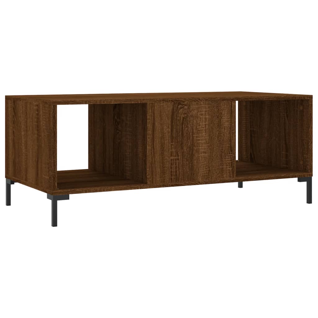 Salontafel 102x50x40 cm bewerkt hout bruin eikenkleur