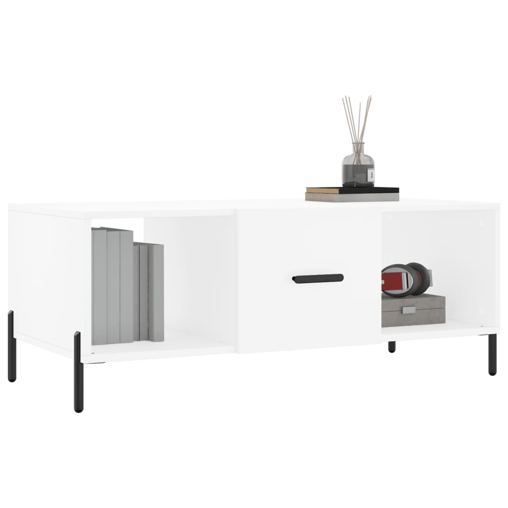 Salontafel 02X50X40 Cm Bewerkt Hout Wit