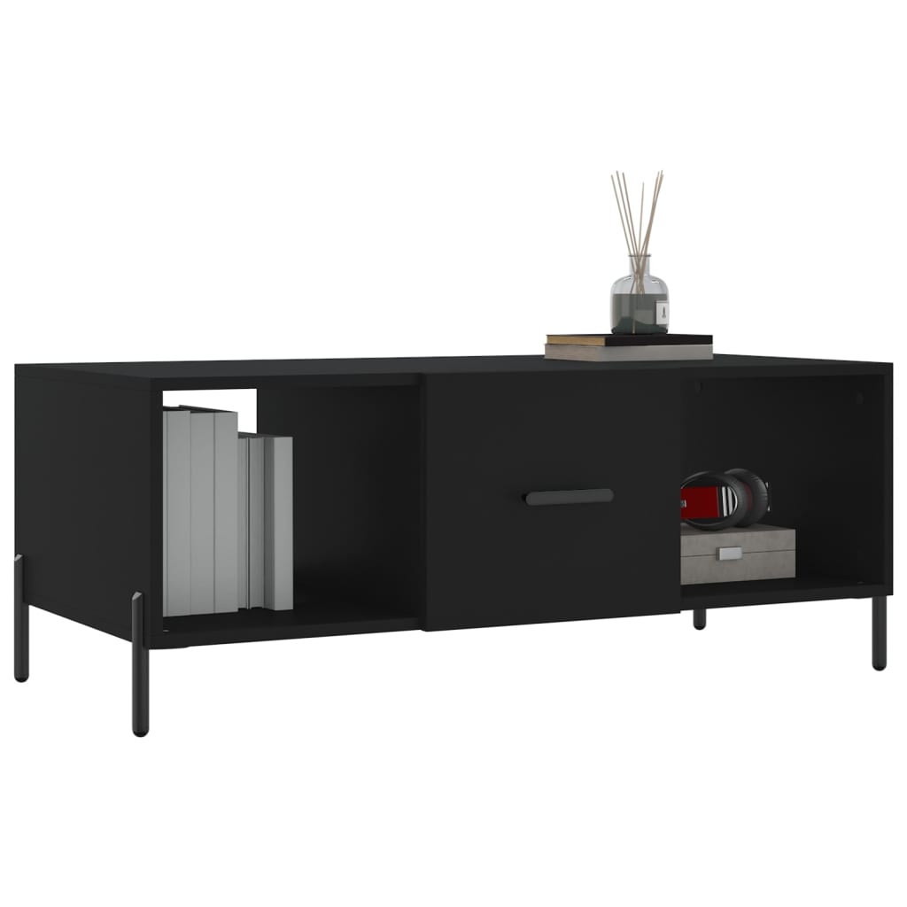 Salontafel 02X50X40 Cm Bewerkt Hout Zwart